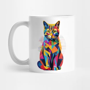 Cat Popart Rainbow Graffiti Mug